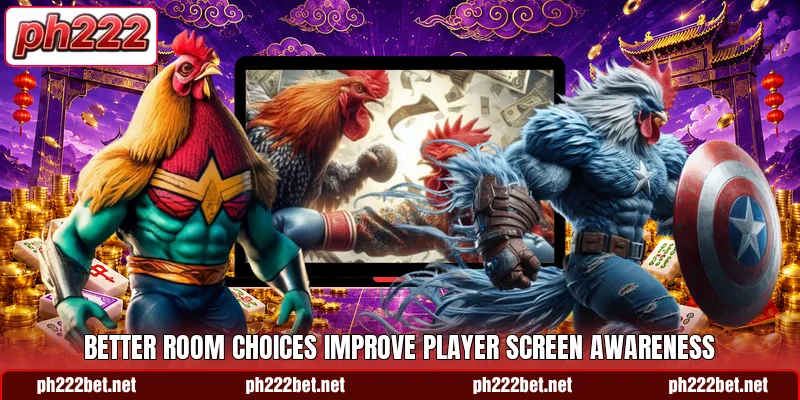 Better room choices improve player screen awareness