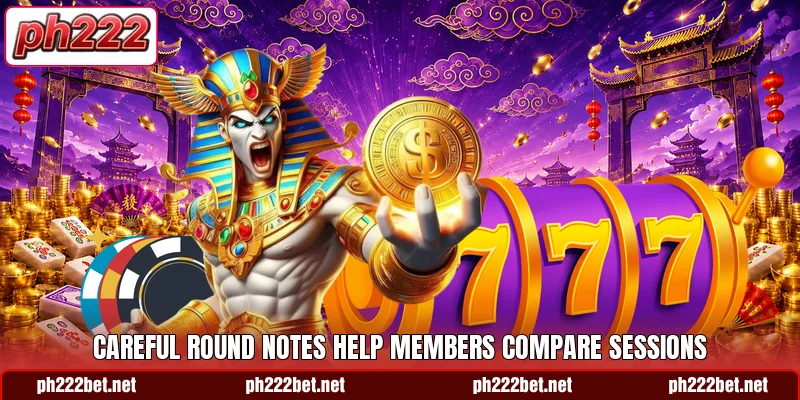 Careful round notes help members compare sessions Careful round notes help members compare sessions