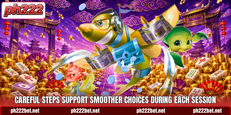 Careful steps support smoother choices during each session