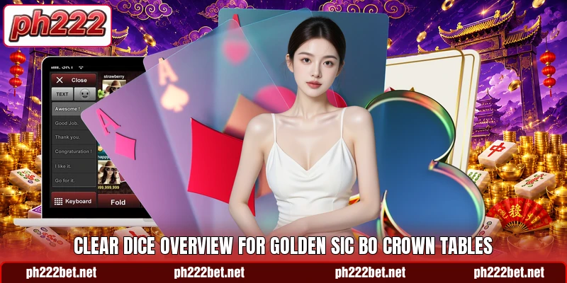 Clear dice overview for Golden Sic Bo Crown tables