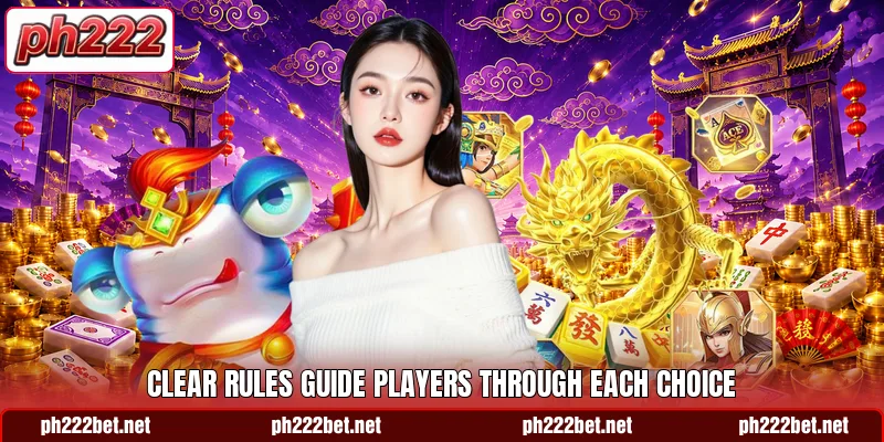 Clear rules guide players through each choice