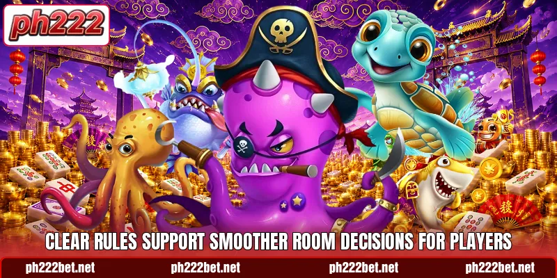 Clear rules support smoother room decisions for players Clear rules support smoother room decisions for players