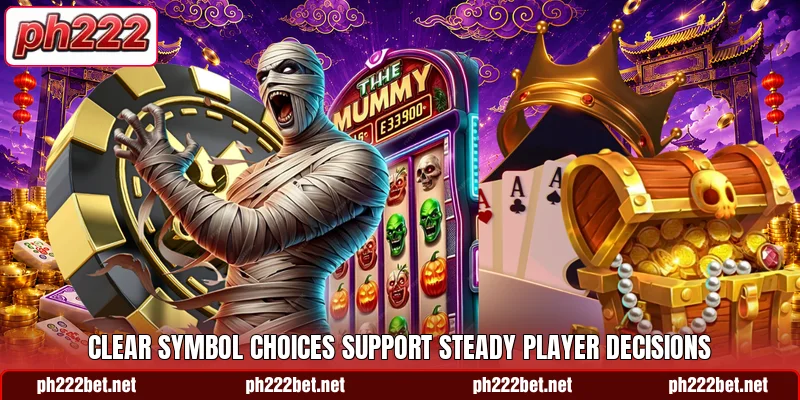 Clear symbol choices support steady player decisions Clear symbol choices support steady player decisions