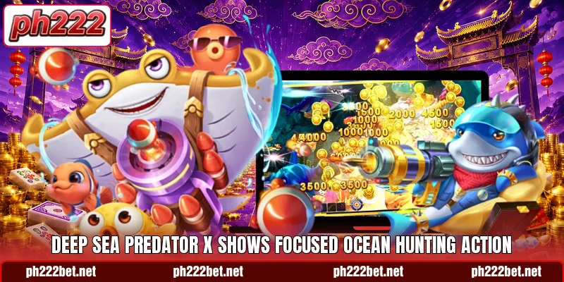 Deep Sea Predator X shows focused ocean hunting action Deep Sea Predator X shows focused ocean hunting action