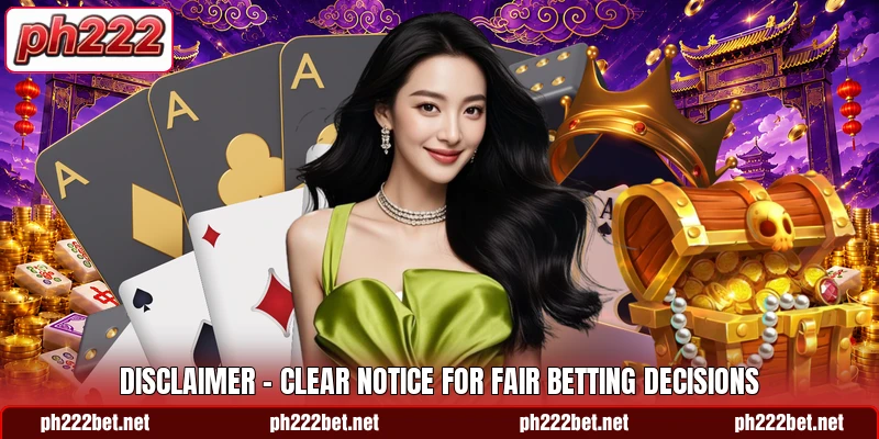 Disclaimer - Clear Notice For Fair Betting Decisions