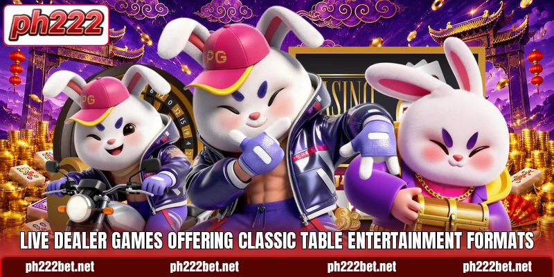 Live dealer games offering classic table entertainment formats