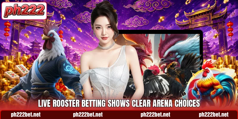 Live Rooster Betting shows clear arena choices