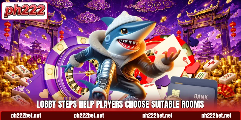 Lobby steps help players choose suitable rooms