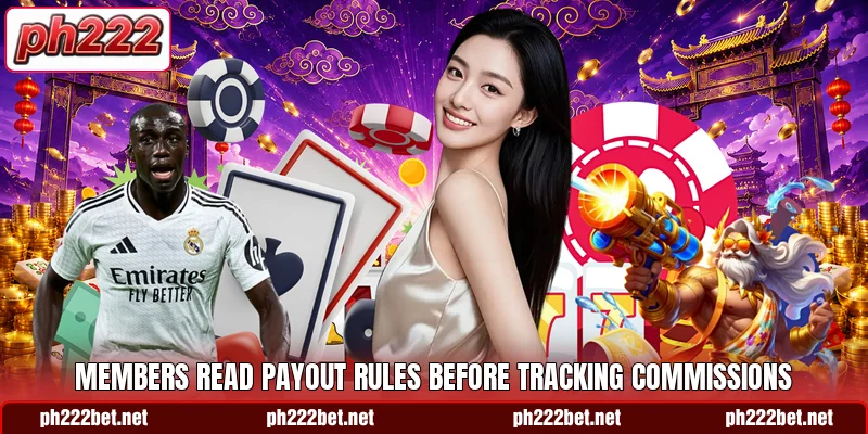 Members read payout rules before tracking commissions Members read payout rules before tracking commissions