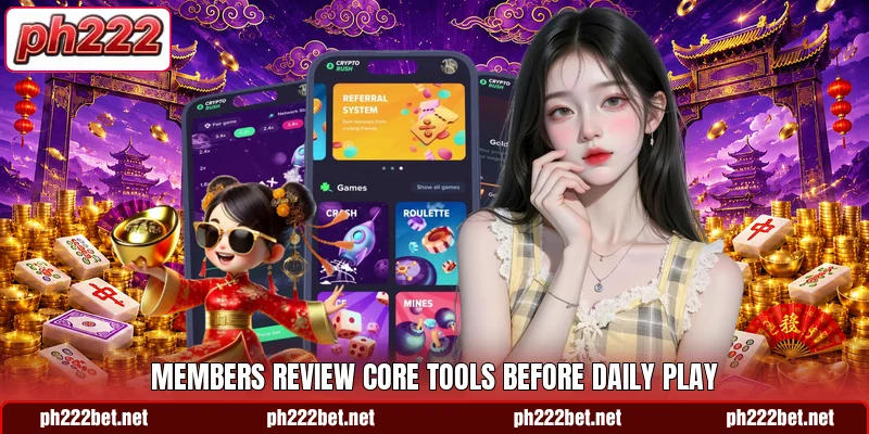 Members review core tools before daily play