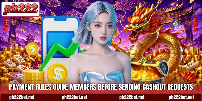 Payment rules guide members before sending cashout requests