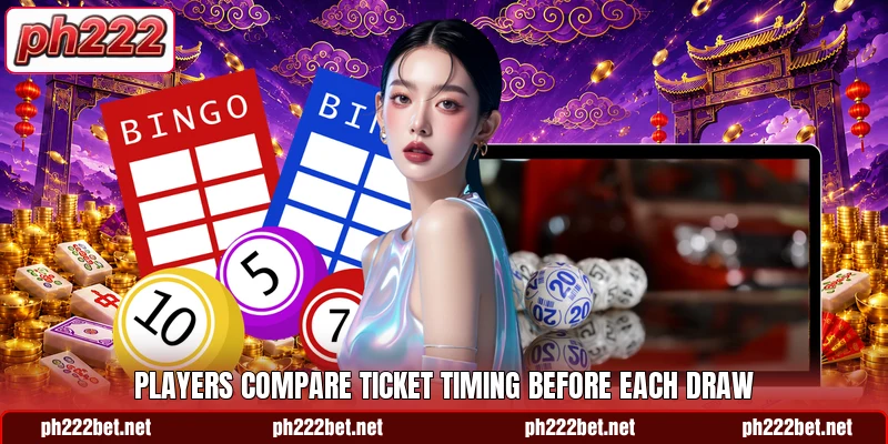 Players compare ticket timing before each draw