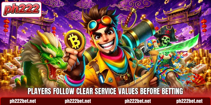 Players follow clear service values before betting Players follow clear service values before betting