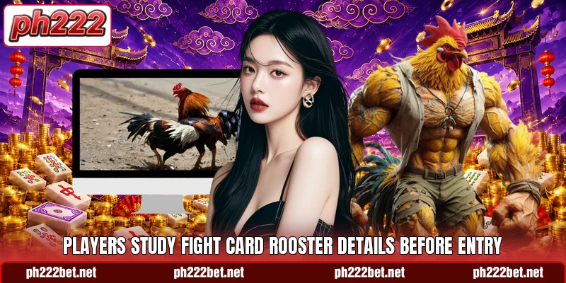 Players study Fight Card Rooster details before entry
