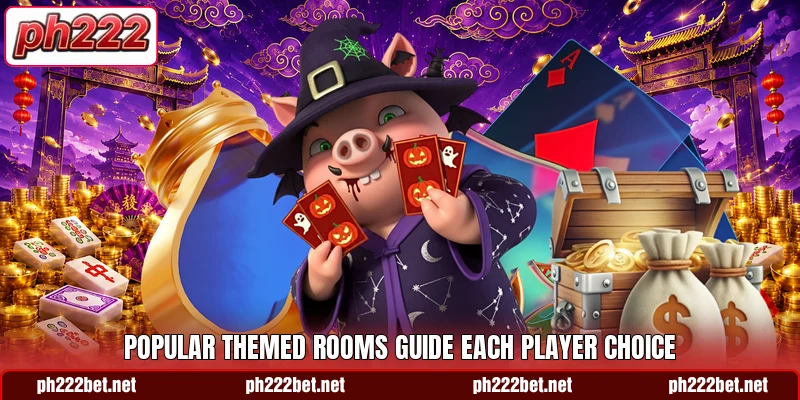 Popular themed rooms guide each player choice Popular themed rooms guide each player choice