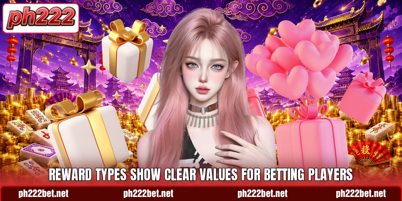Reward types show clear values for betting players