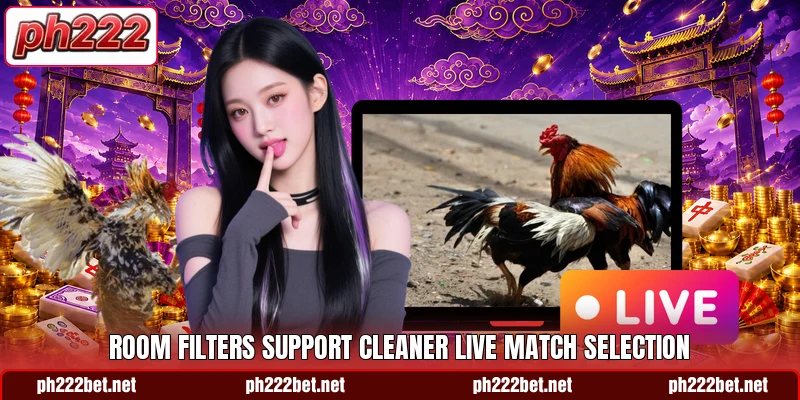 Room filters support cleaner live match selection