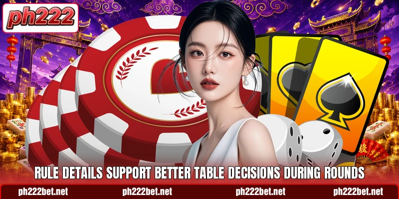 Rule details support better table decisions during rounds