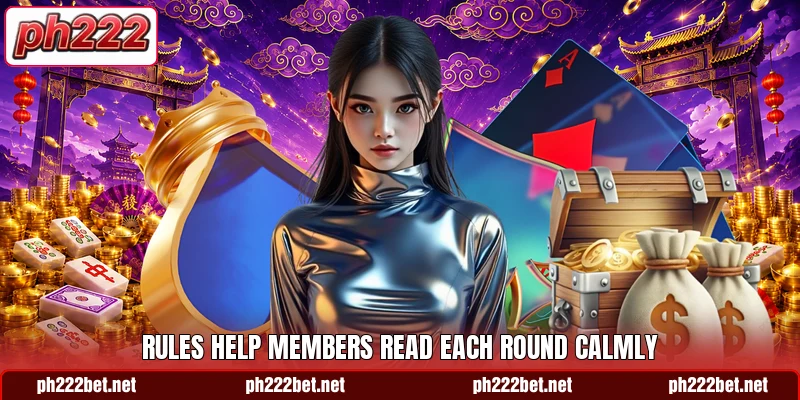 Rules help members read each round calmly