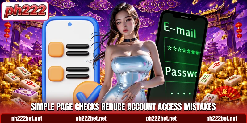 Simple page checks reduce account access mistakes