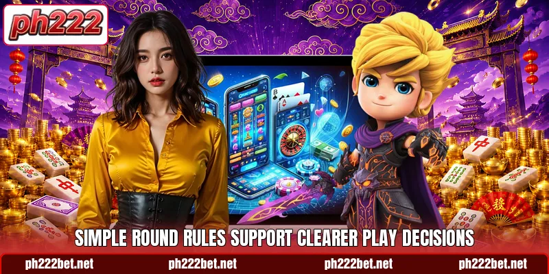 Simple round rules support clearer play decisions Simple round rules support clearer play decisions
