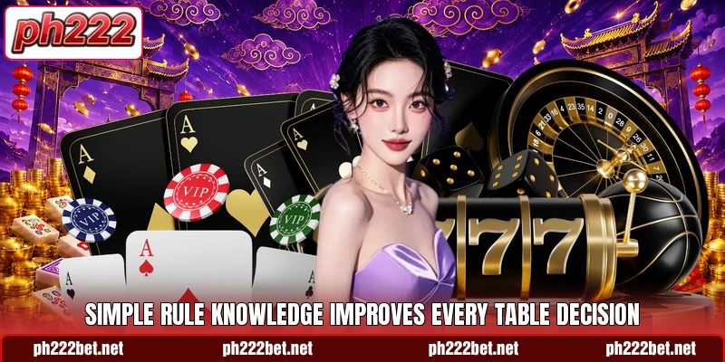 Simple rule knowledge improves every table decision