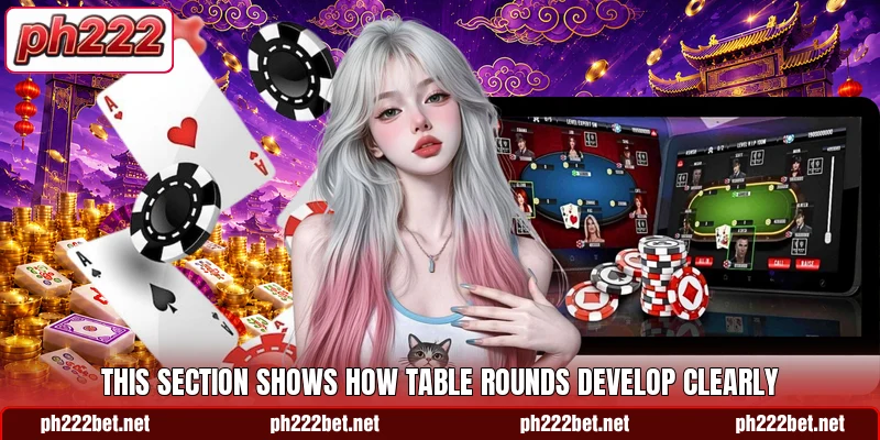This section shows how table rounds develop clearly This section shows how table rounds develop clearly