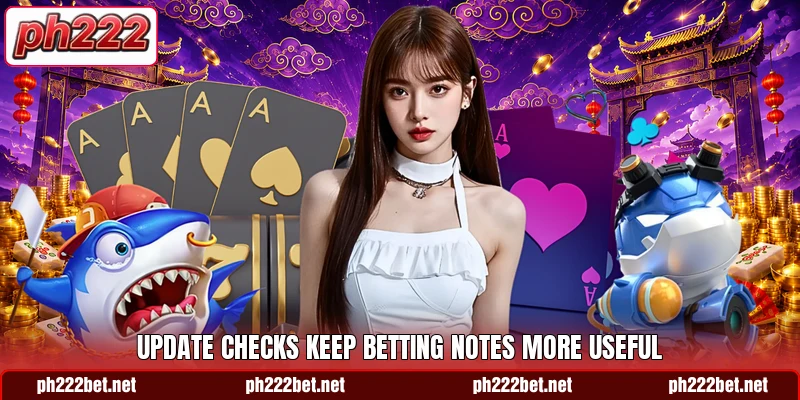 Update checks keep betting notes more useful Update checks keep betting notes more useful