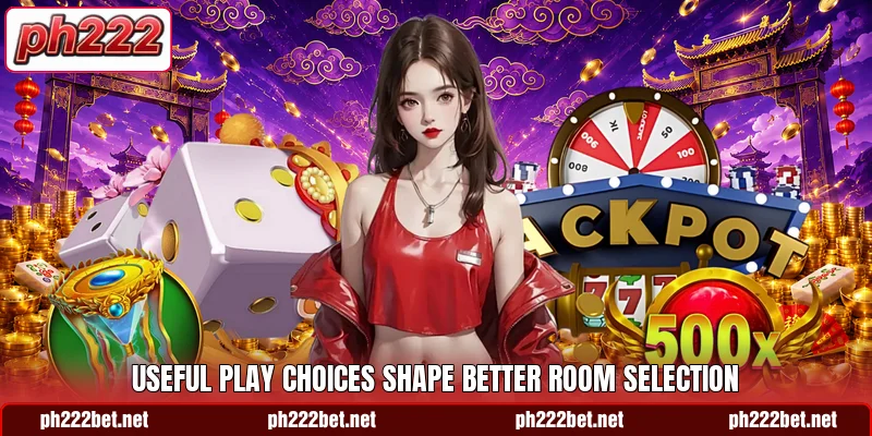 Useful play choices shape better room selection Useful play choices shape better room selection